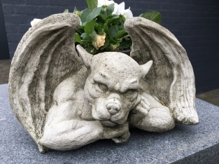 De Denker- Gargoyle- decoratie voor de muur - Stone Monster- middeleeuwse figuren tuin.